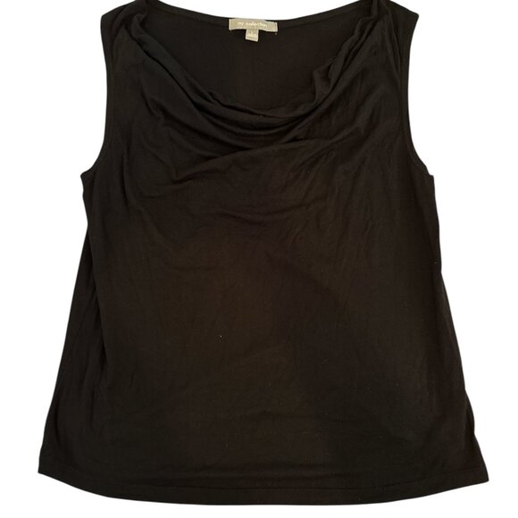 NY Collection Black Sleeveless Cowl Neck Top – Size L - Picture 1 of 4